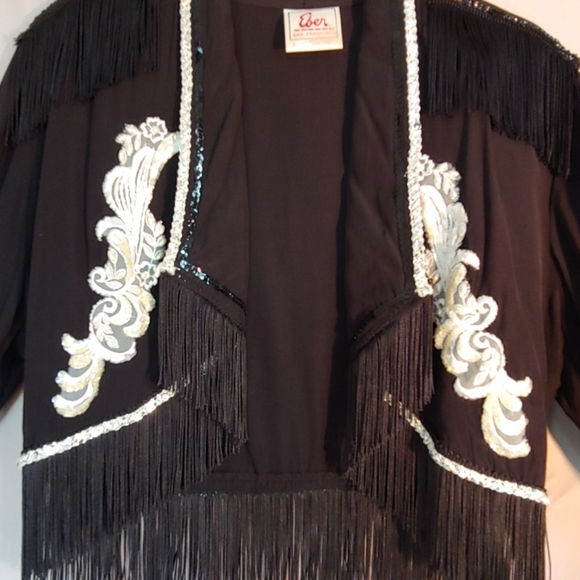Eber Jackets & Blazers - Black vintage cropped ornate western jacket